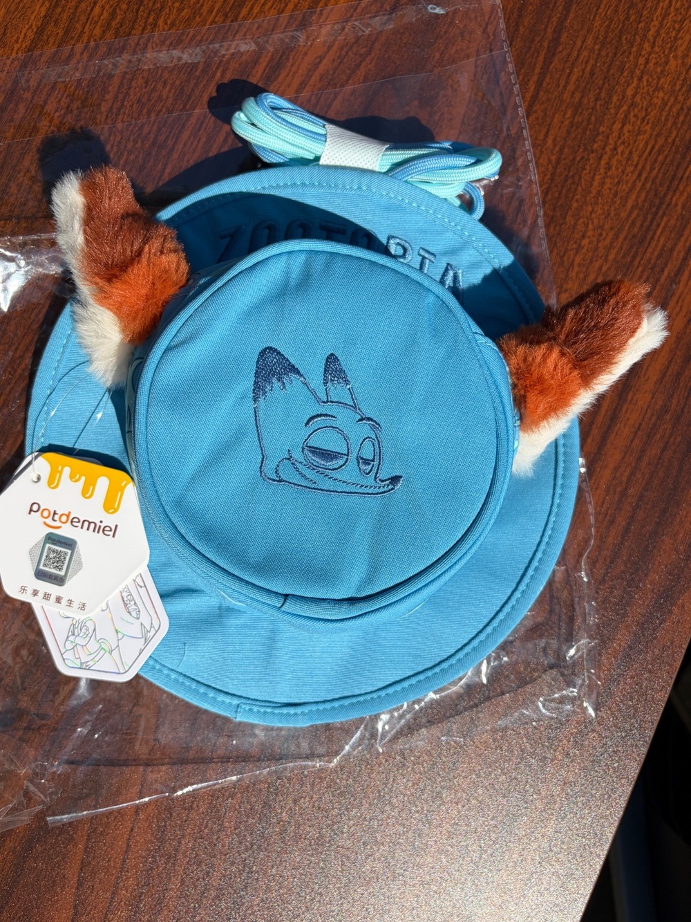 Disney Zootopia 2 Nick Wilde Hat Crossbody Bag Potdemiel NWT